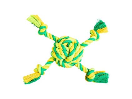 Míč se 4 rameny HipHop bavlněný 29 cm / 255 g limetková, zelená