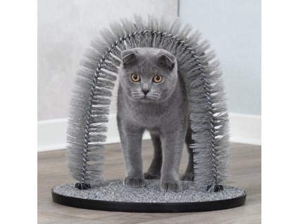 Massagebogen für Katzen 36 x 33 cm grau