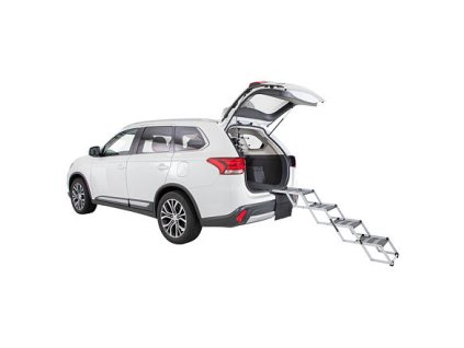 Cầu thang gấp, 4 bậc, nhôm/TPR, rộng 37cm, cao tới 70cm, tối đa 160cm, tải trọng lên tới 75kg