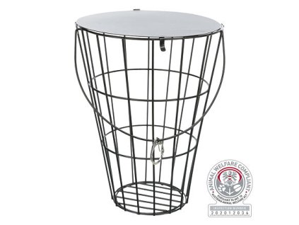 Hay basket with lid, for hanging, ø 9/ø 16 × 21 cm