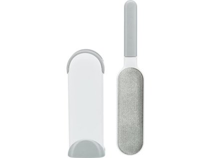 Bàn chải tẩy lông bằng vải dệt, có đế làm sạch, 33cm, màu trắng/xám
