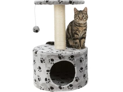 Scratching board TOLEDO 61 cm, - gray with paws