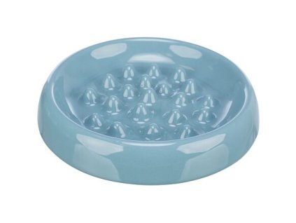 Slow Feed, Keramiknapf für langsames Füttern, 0,25 l/ø 18 cm, blau, grau
