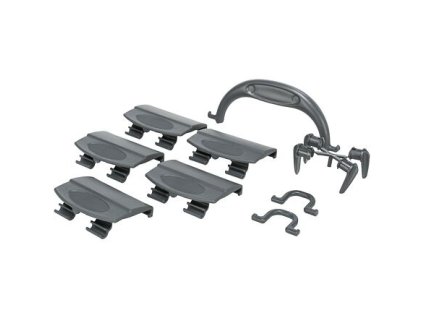 Tay cầm, kẹp và ổ khóa Capri 1-3, màu xám đậm