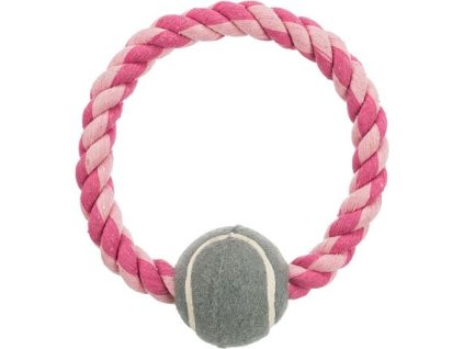 Bawełniany pierścionek z piłką tenisową 6 cm / 18 cm - TRIXIE