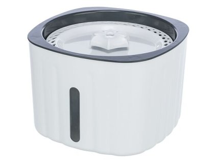 Drinker / fountain FLOWER, 2 l/18.5 × 13 × 18.5 cm, plastic, white/grey (RP CZK 2.90)