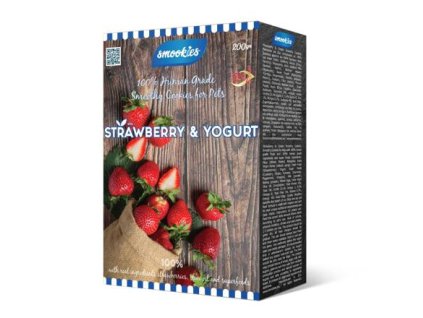 SMOOKIES Premium STRAWBERRY - strawberry cookies 100% human grade, 200g
