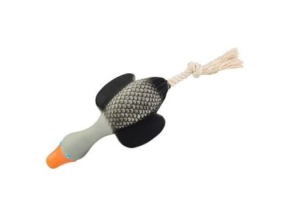 Wild goose on a cotton rope with sound 24/37 cm, latex, HipHop
