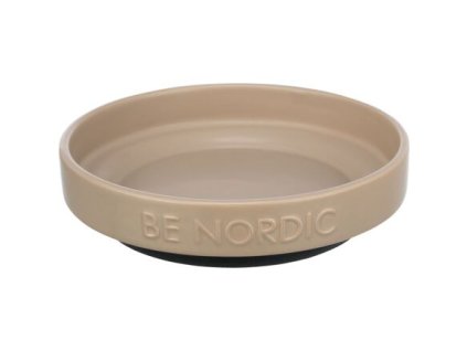 BE NORDIC flache Keramikschale, 0,3l / 16 cm, graubraun