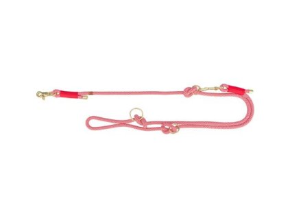 Soft Rope prodlužovací kulaté tkané vodítko, červená/krémová (Provedení S-XL: 2,00 m/ 10 mm)
