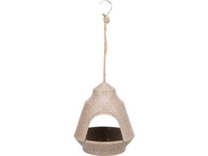 Bell - outdoor feeder for hanging, 17.9 x 17.7 x 20 cm, brown
