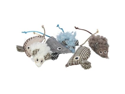Fabric/plush mouse with catnip, 8 cm, different types