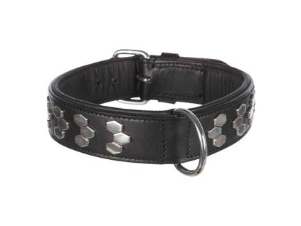 Obojek ACTIVE kožený - černý (Provedení L:45-55cm/40mm)