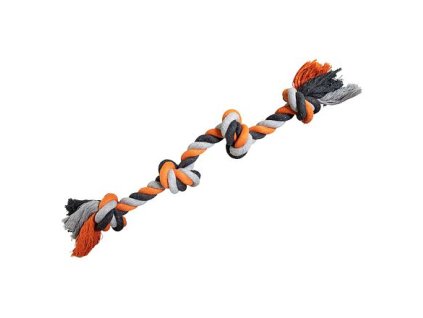 Uzel HipHop bavlněný 4 knoty, šedá, tm.šedá, oranžová (Provedení 60cm, 340g)