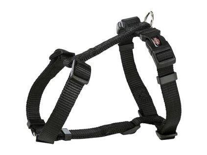 H-postroj PREMIUM - černý (Provedení XS-S:hruď:30-44cm/10mm)