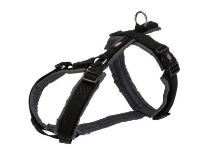 PREMIUM trekingový postroj - černá/grafit (Provedení M-L:hruď:62-74cm/25mm)