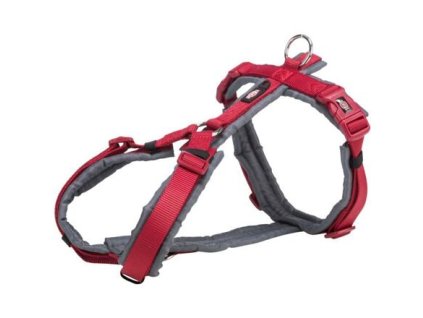 PREMIUM trekingový postroj, červená/grafit (Provedení XL:hruď:80-97cm/25mm)
