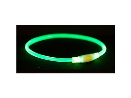 Flash light ring USB, blikací obojek, zelená (RP 2,10 Kč) (Provedení L-XL: 65 cm/ ø 8 mm)
