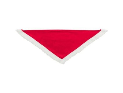 Xmas NECKERCHIEF - vánoční sametový šátek, červená (Provedení 75 cm)