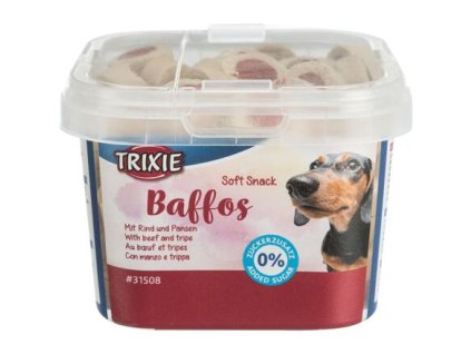 Soft Snack BAFFOS mini rounds of beef, tripe, plastic cup 140 g