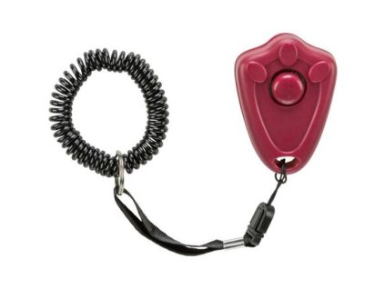 Clicker with a button training aid with a strap TRIXIE