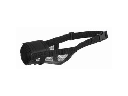 Maulkorb Nylon mit Netz, Polyester, schwarz L-XL 24 - 34 cm