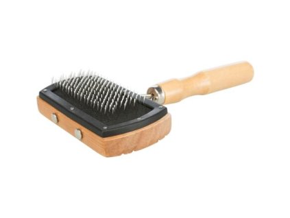 One-sided brush, wooden, angular with balls 10x18cm