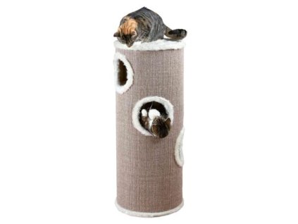Scratching roller for cats TOWER EDOARDO grey/cream 100 cm