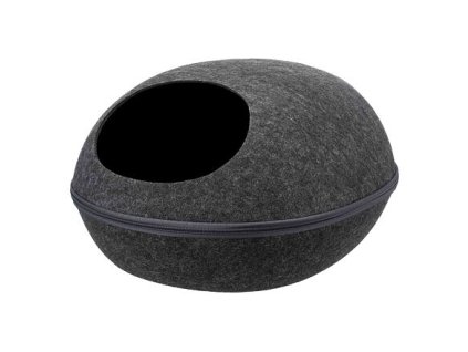 Felt cave bed LIVA, dark gray 40 x 24 x 47 cm