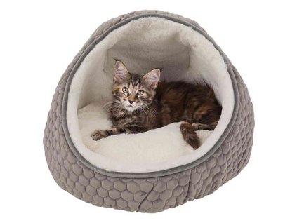 Plush cave Livia 45 x 33 cm dark grey/cream