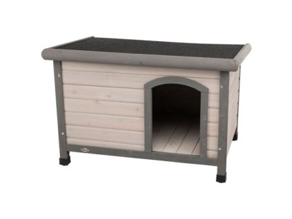 Natura dog house with flat roof SM 85 x 58 x 60 cm, gray