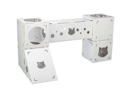 FINCA FELICE cardboard furniture for cats, 125 x 62 x 62 cm, load capacity 8 kg, white