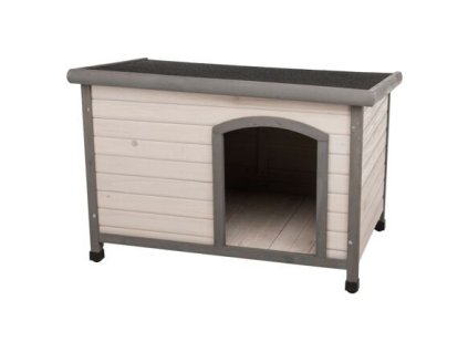 Natura dog house with flat roof ML 104 x 72 x 68 cm, gray