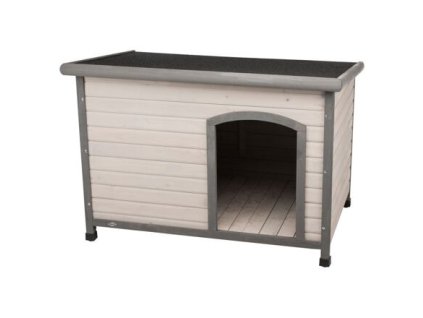 Natura dog house with flat roof L 116 x 82 x 79 cm, gray