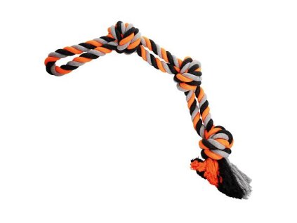 Double rope HipHop cotton 3 wicks 60 cm / 450 g gray, dark gray, orange