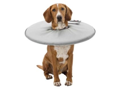 Ochranný měkký límec "disk", polyester/pěna, šedá (Provedení XL: obvod krku: 60-64 cm/ 29 cm)