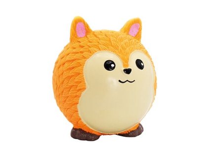 Ball in fox design, with sound, 8 cm, latex, orange, HipHop