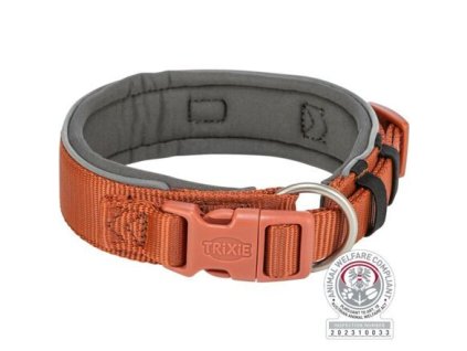PREMIUM obojek extra široký, rezavá/grafit (Provedení L-XL: 53-62 cm/50 mm)