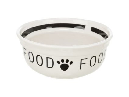 Keramická miska FOOD, bílá/černá (Provedení 2,6 l/ ø 25 cm)