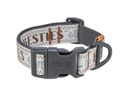 BE NORDIC obojek extra široký, šedá (Provedení M-L: 40-60 cm/ 38 mm)