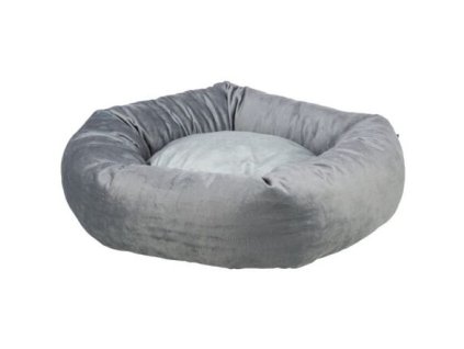 Kulatý recyklovaný pelech LIONEL, fleece, šedá (Provedení ø 60 cm)