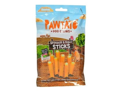 Odmena pro psy Benevo Pawtato Sticks Spinach amp Kale 120 g 2606202418300663356