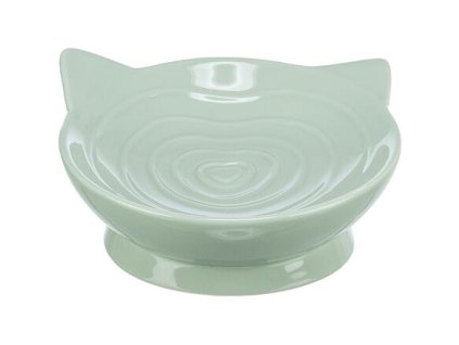 Keramická miska VIVIANA, tvar mačacej hlavy, 0,15 l/ø 14 cm, šalviová