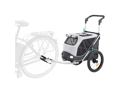 Wheeled trolley with quick folding function S 58 x 93 x 74/114 cm, load capacity max. 15 kg, gray