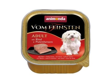 ANIMONDA Pastete ADULT - Rind, Truthahnherz für Hunde 150g