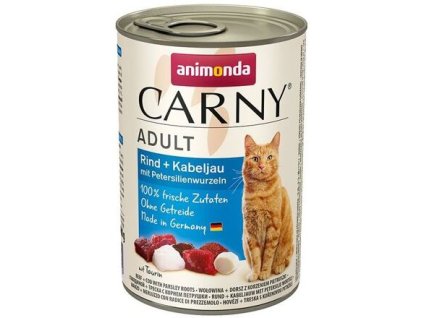 Đồ hộp ANIMONDA CARNY Người lớn - thịt bò, cá tuyết, mùi tây 400g