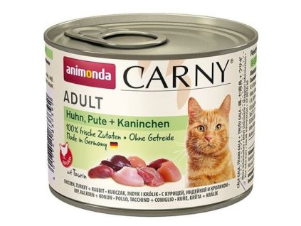 ANIMONDA Dosenfutter CARNY Adult - Huhn, Truthahn + Kaninchen 200g