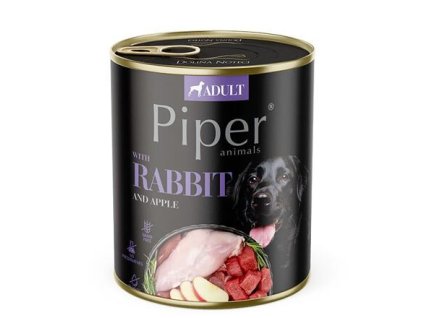 PIPER MỚI hình thỏ và táo, thức ăn đóng hộp cho chó 800g