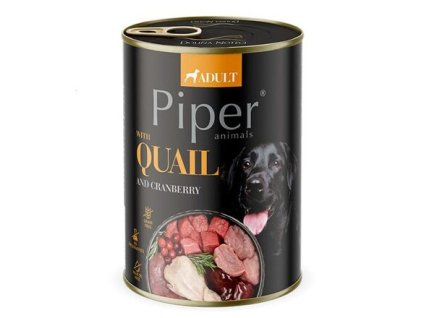 PIPER MỚI với chim cút và quả nam việt quất, lon cho chó 400g