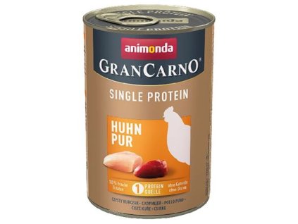 GRNCARNO Single Protein 400 g gà nguyên chất, đóng hộp cho chó